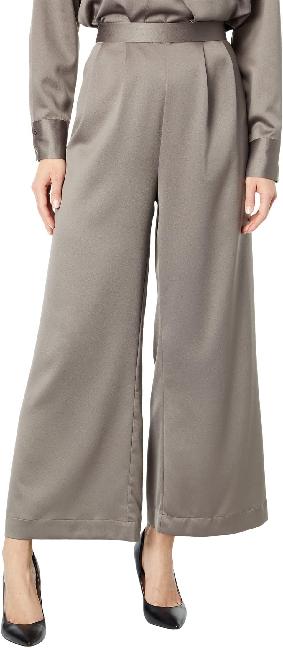 

Брюки H Halston Wide Leg Cropped Pants, цвет Falcon