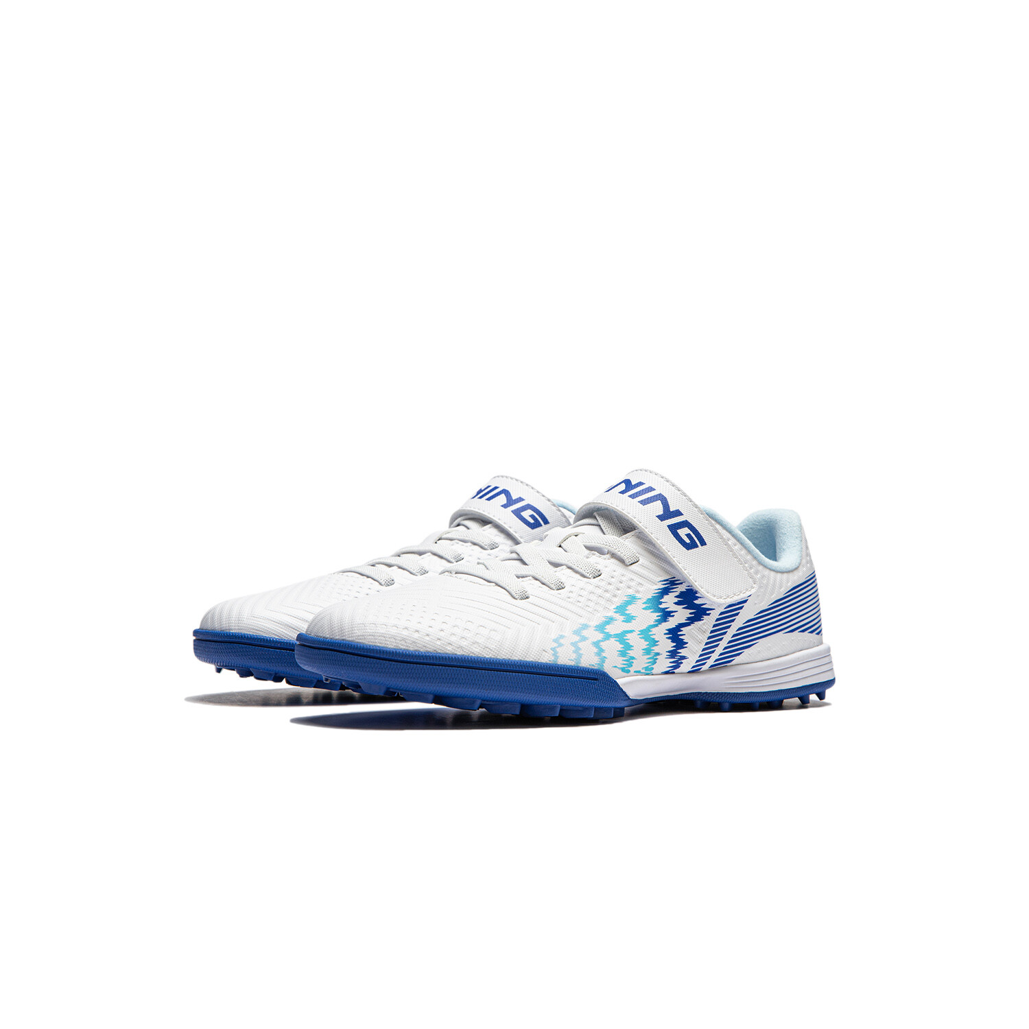 Детские футбольные бутсы GS Low-top Standard White / Fantasy Blue Lining Young, синий — фото 3
