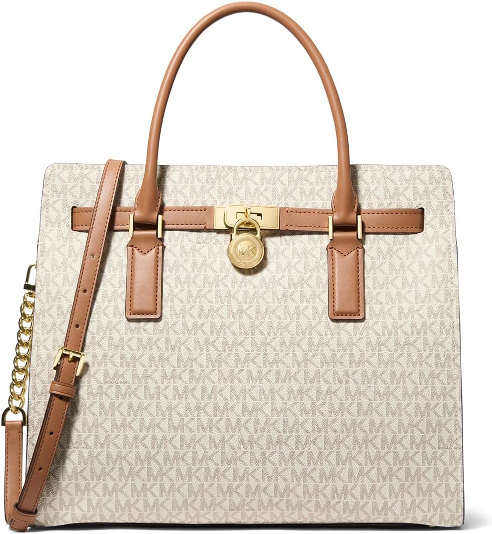

Сумка MICHAEL Michael Kors Hamilton Moderne Large Satchel, цвет Vanilla/Acorn