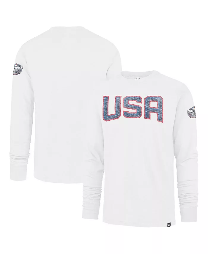 

Мужская белая футболка с длинным рукавом USA 2025 4 Nations Face-Off Franklin '47 Brand