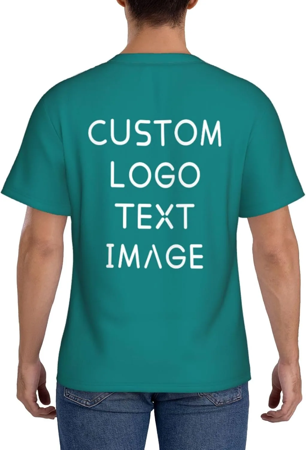 Футболка с полной запечаткой Custom T Shirts с логотипом — фото 3