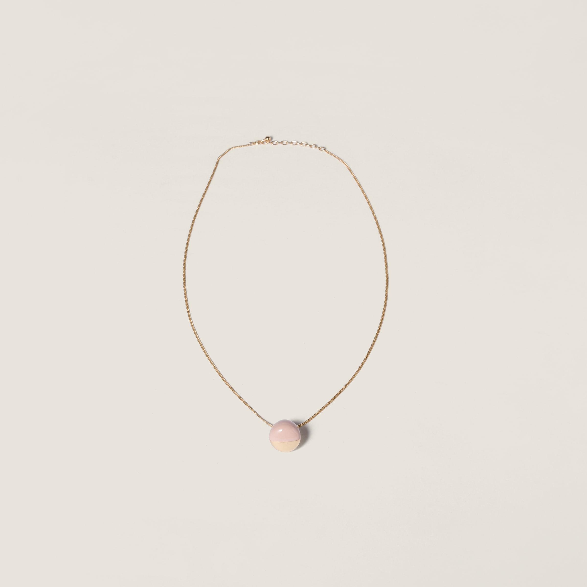 

Металлическое ожерелье MIU MIU, пудрово-розовый