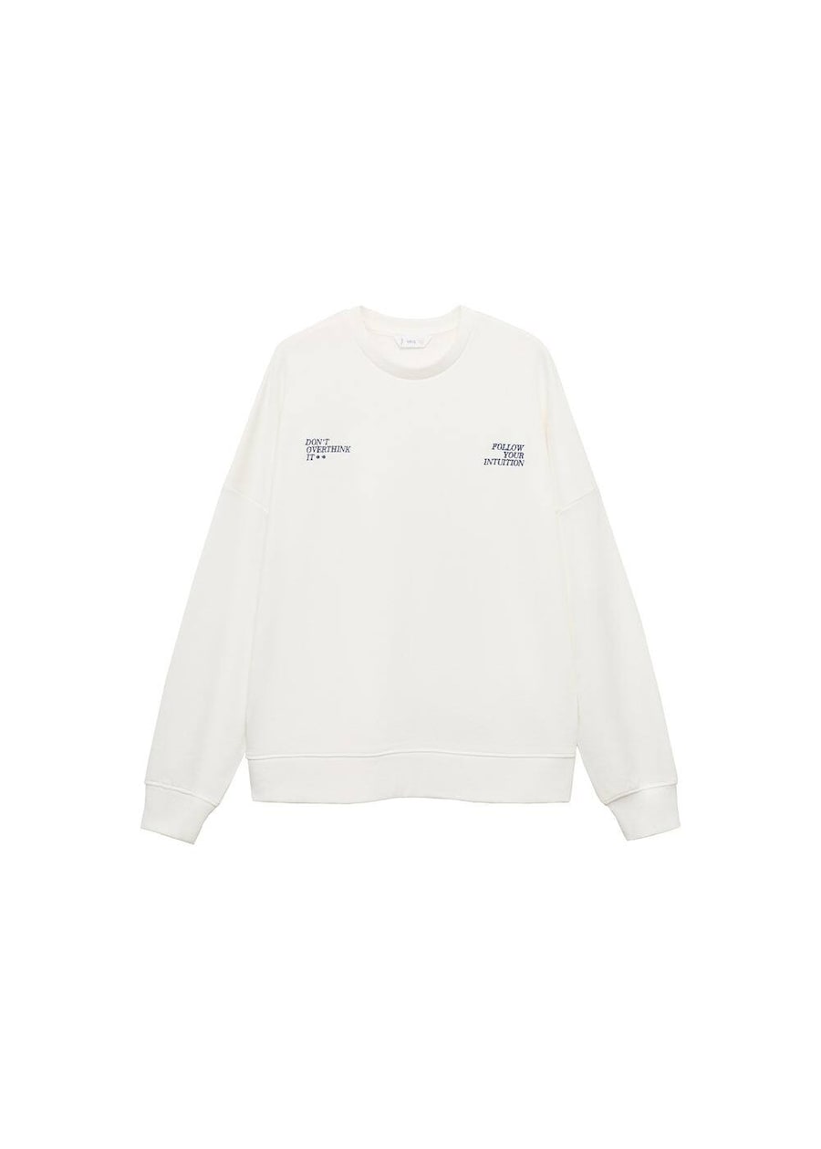 

Толстовка MANGO TEEN Think, от белого