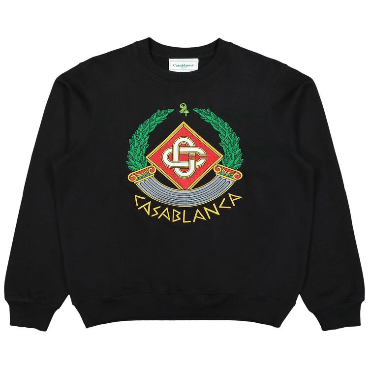 

Толстовка Casablanca Casa Crest Embroidered Sweatshirt Black, черный