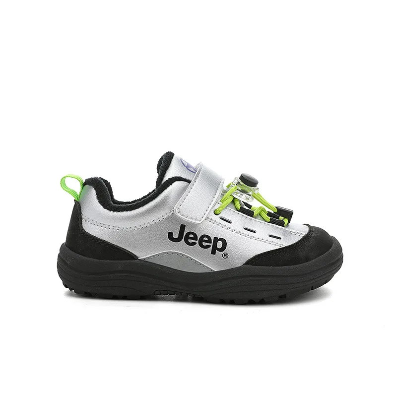Детские кроссовки low top для бега Jeep, Star Diamond Silver/Phantom Black[Fleece-Lined-Upgraded] — фото 4