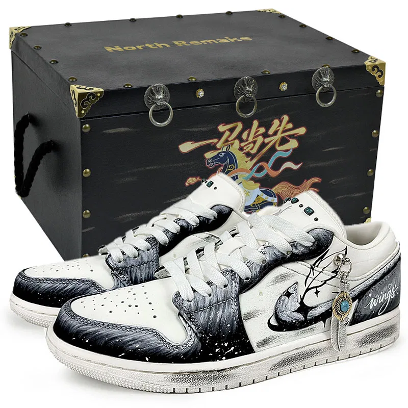 Кроссовки баскетбольные винтажные Jordan Ink Feather Wings-Gift Box 6