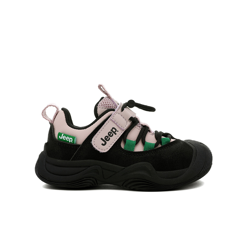 Jeep Беговые кроссовки Casual низкие для детей, Cushioning, Abrasion Resistant, Breathable, черные, розовые, зеленые — фото 3