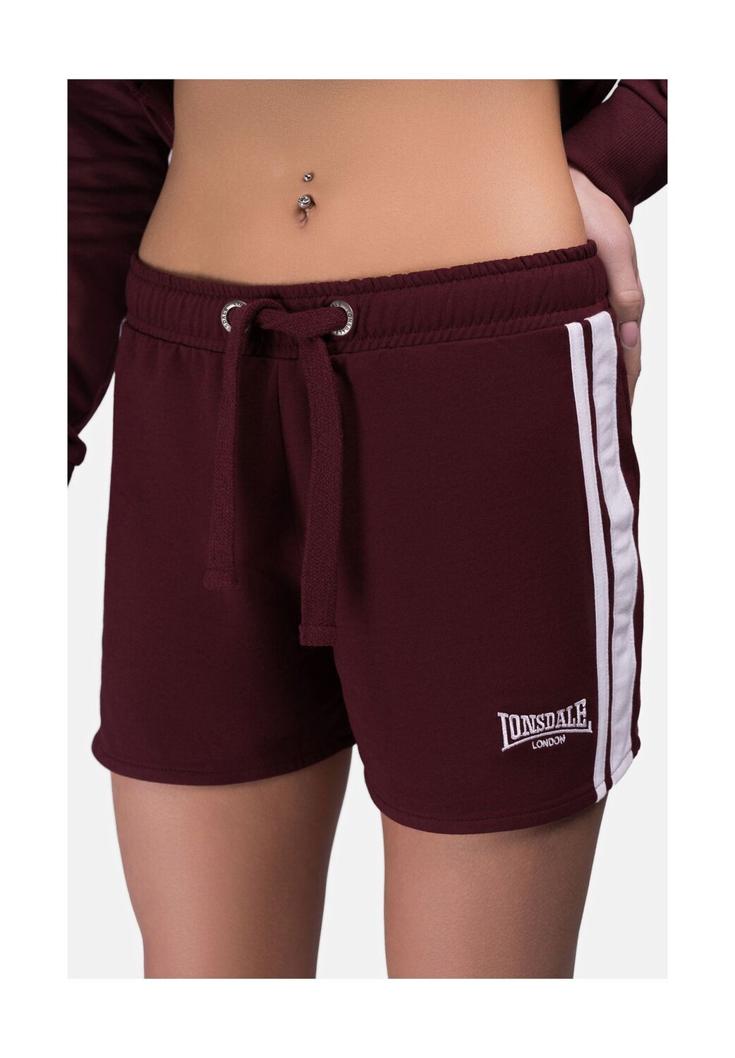 

Женские шорты CARLOWAY LONSDALE, цвет Oxblood/white