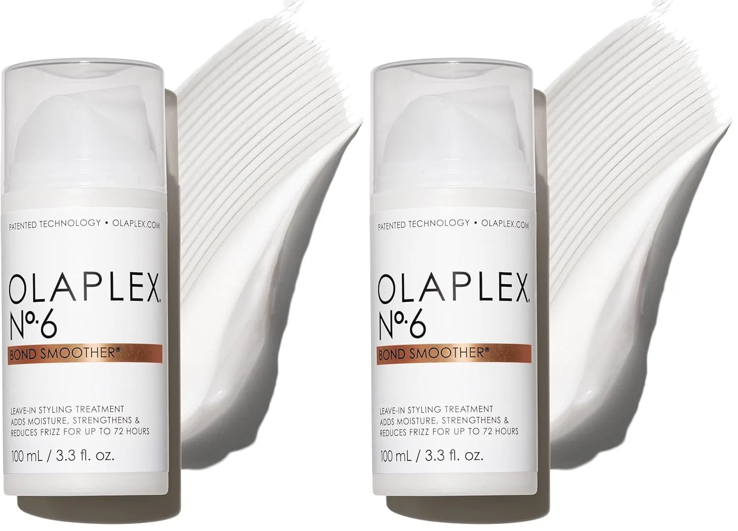 Olaplex Nº. 6 Bond Smoother: несмываемый стайлинг для укладки, разглаживает, кондиционирует и укрепляет, контроль над frizz до 72 часов, для кудрявых, волнистых и прямых волос, 100 мл 97,6 мл (2 шт.)