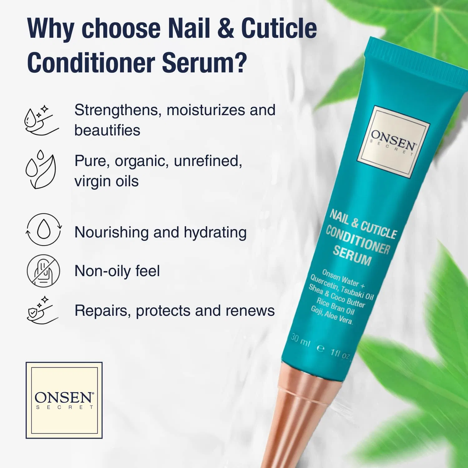 Набор для восстановления ногтей и кутикулы Onsen Secret Nail Reboot Duo Onsen Secret — фото 3