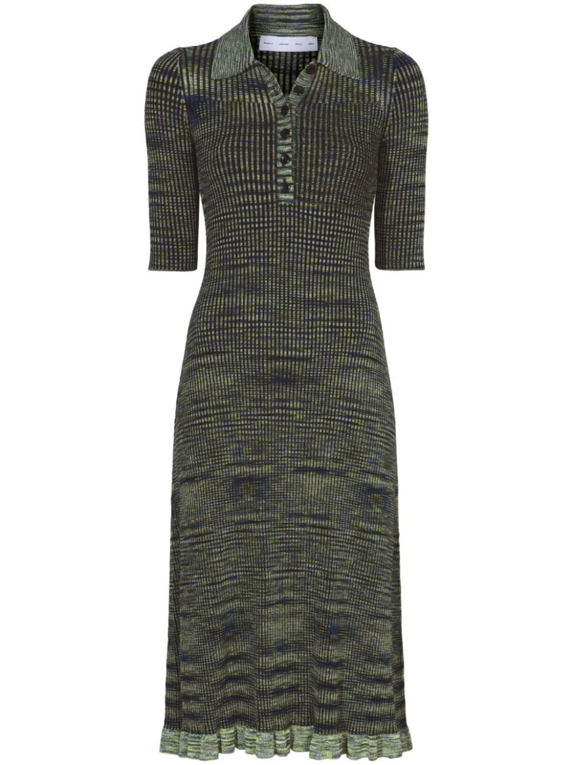 

Платье-поло Space-Dye Proenza Schouler White Label, синий