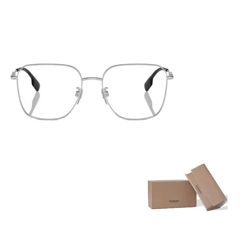 

Burberry Металлическая квадратная оправа для очков женская серебристая