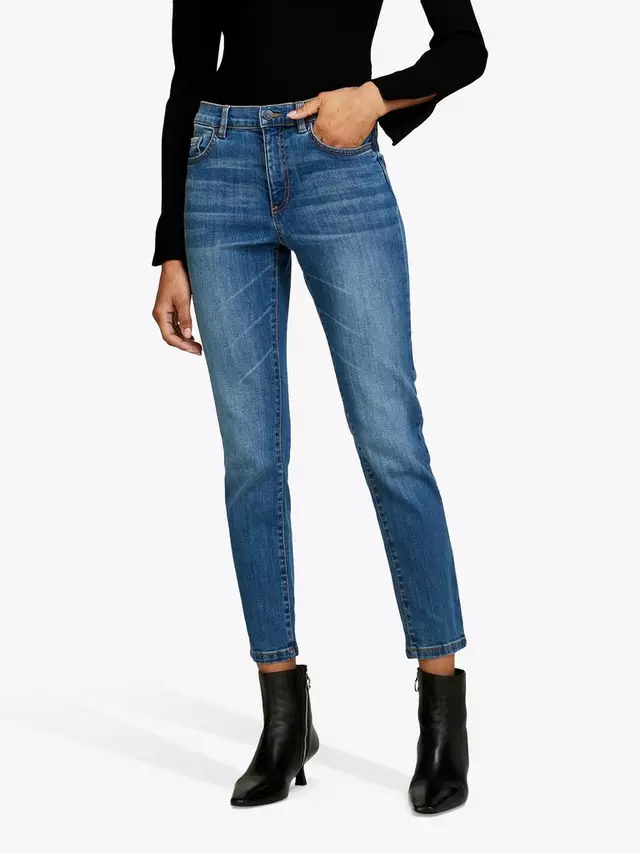 

Джинсы SISLEY Papeete Cropped Slim Leg, цвет mid/blue