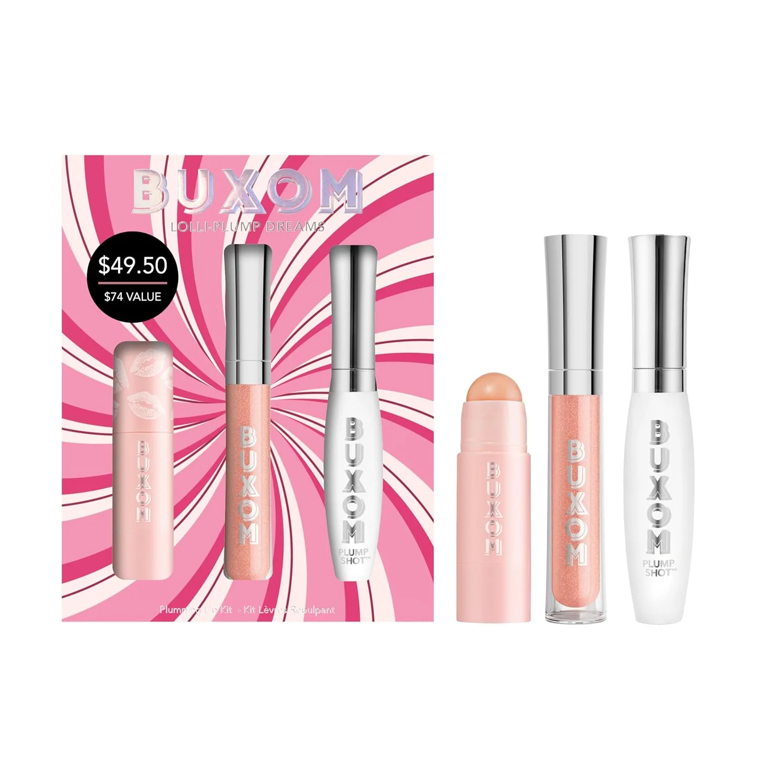 Buxom Power-Full Plumping Lip Balm, тонирующий бальзам для губ, увлажняющий бальзам для губ, увлажняющее и разглаживающее средство для губ с пептидами, не тестируется на животных., Filler, Celeste, Big O — фото 3