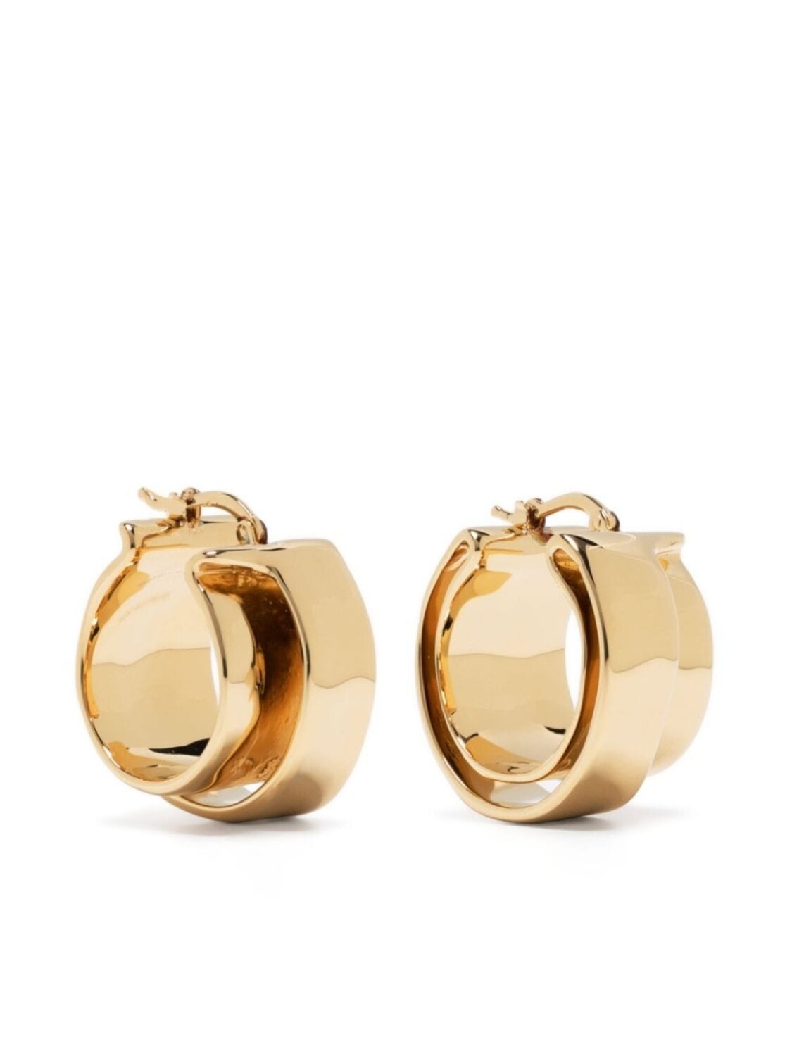 

Jil Sander серьги-кольца с логотипом, золотой