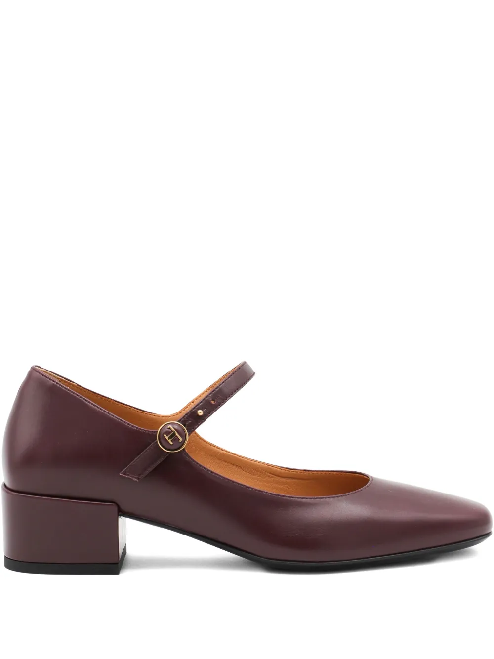 Туфли Мэри Джейн на блочном каблуке TOD'S, красный