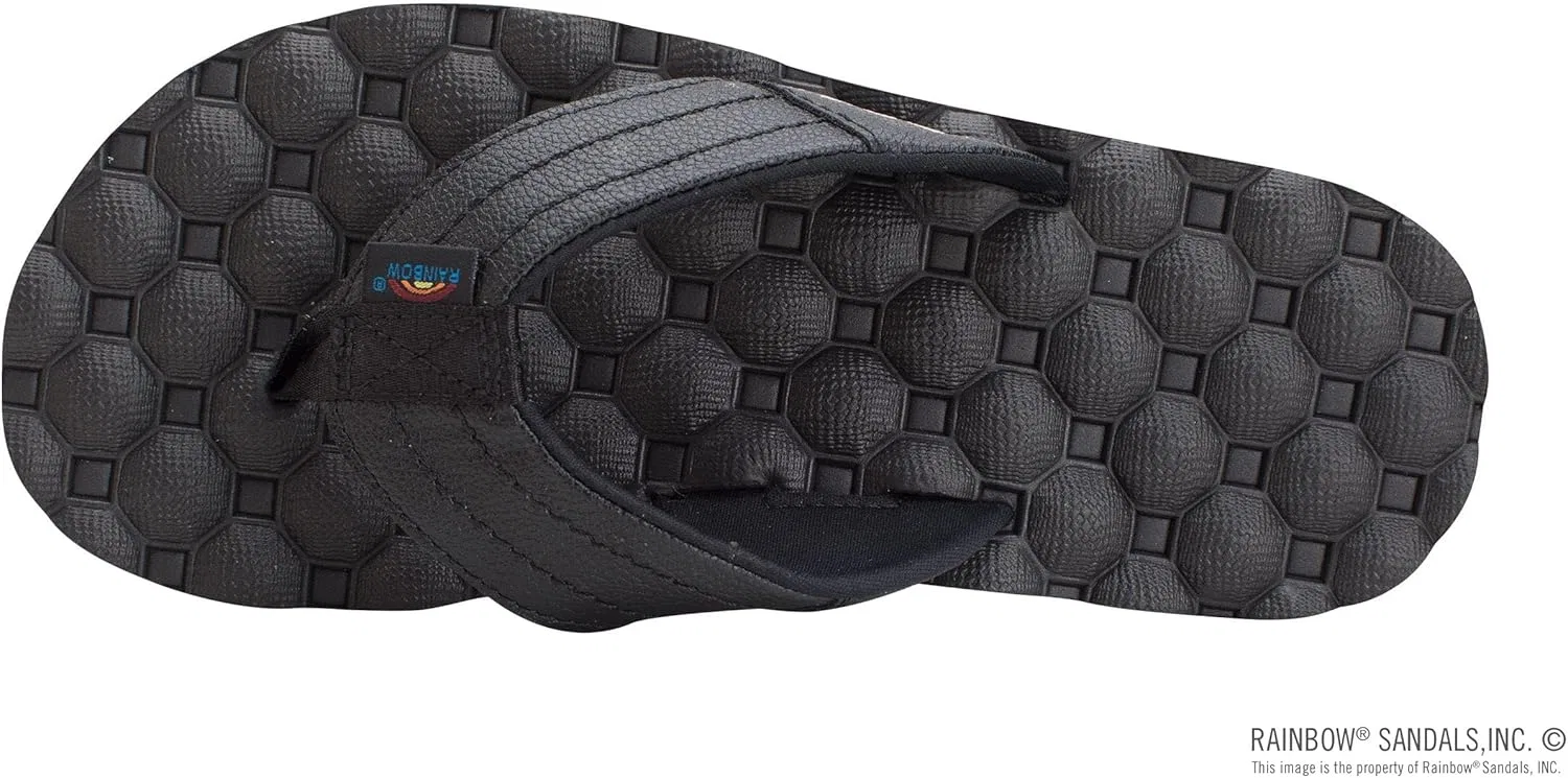 Мужские сандалии Rainbow из резины, однослойные, голографические Rainbow Sandals, Black — фото 3