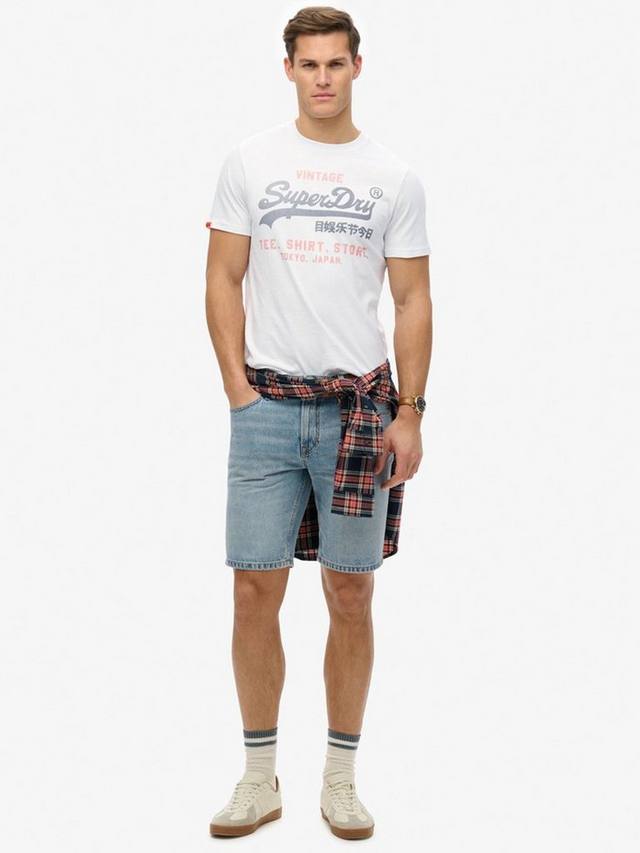 Расслабленная футболка с винтажным логотипом heritage Superdry, цвет Optic — фото 3