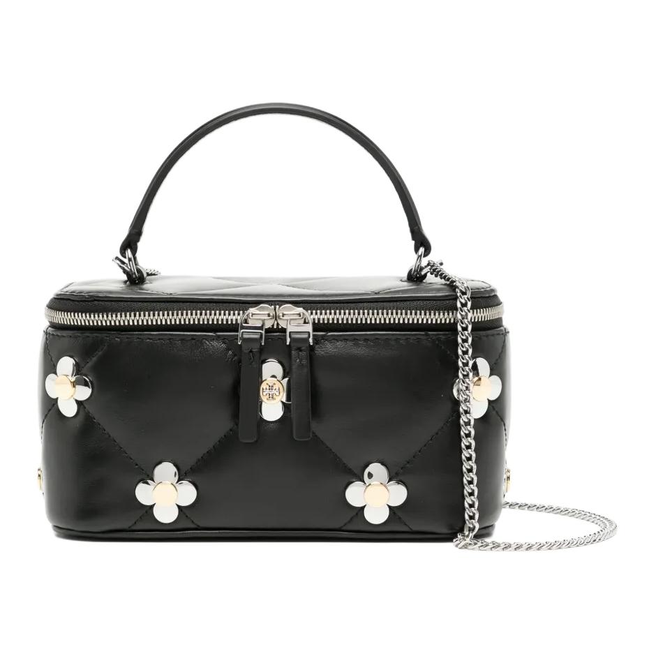 

TORY BURCH Косметичка из кожи Киры Коровы Сумка через плечо Кроссбод Мини-сумка женская черная
