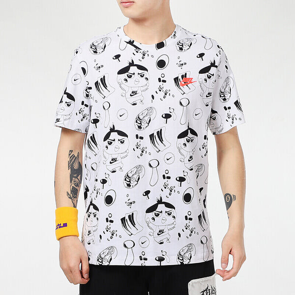 Футболка Nike Cartoon Pattern Full Print Sports Short Sleeve White, мультиколор — фото 2
