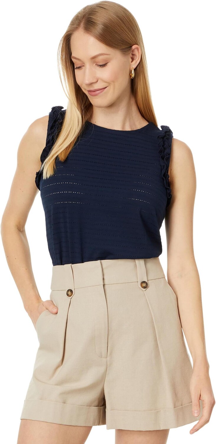 

Топ Tommy Hilfiger Sleeveless Ruffle Tank, цвет Sky Captain