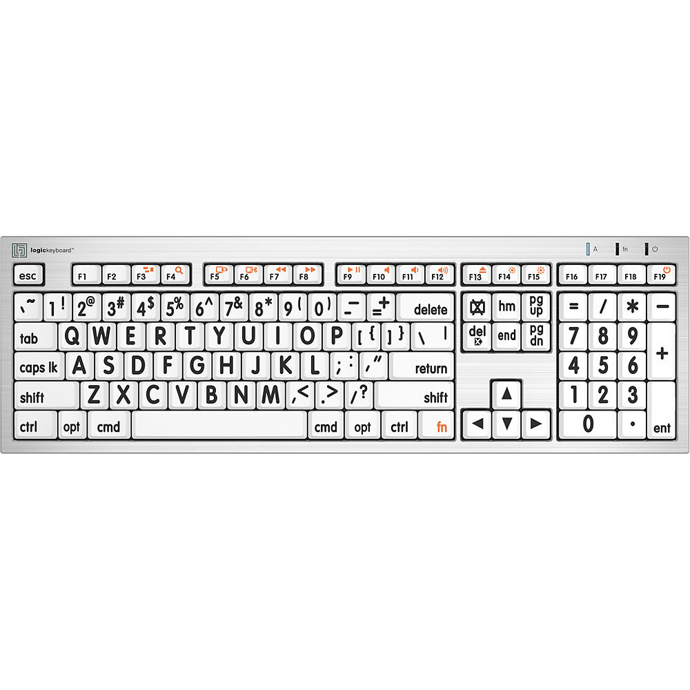 

Клавиатура Logickeyboard ALBA для Mac Pro с американским английским шрифтом (черный на белом фоне)