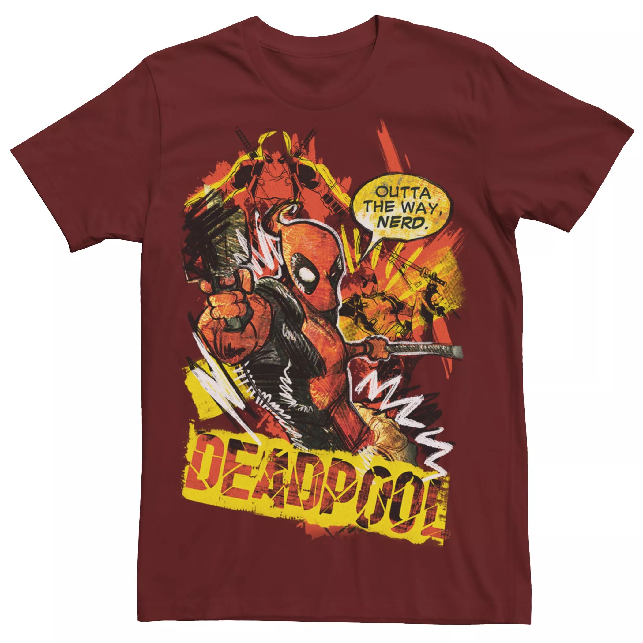 

Мужская футболка с рисунком Marvel Deadpool Scribbles Licensed Character