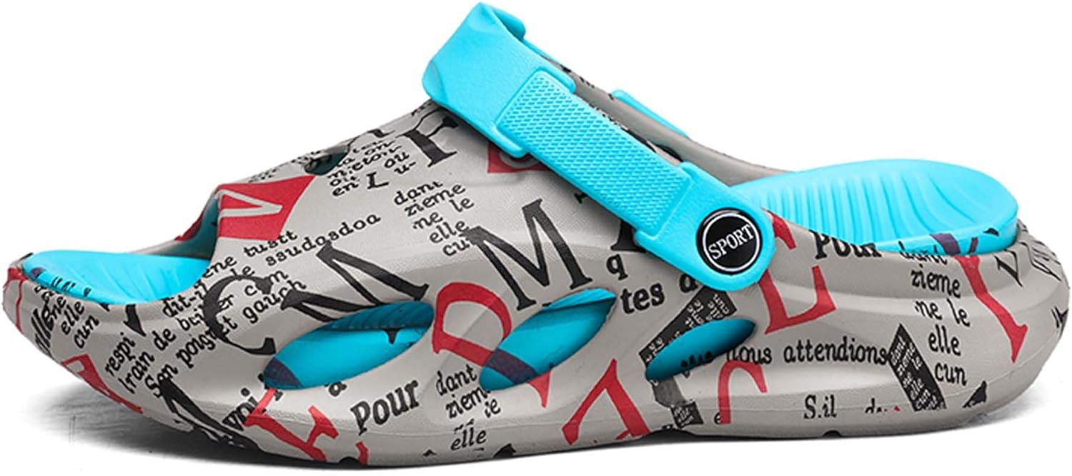 

Сандалии и шлепанцы с отверстиями для мужчин для внешней носки, против скольжения Cyyds, серый