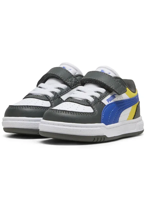 Кроссовки Puma Caven iii block sneakers baby shoes, серо-теневой-королевский сапфир-белый — фото 2