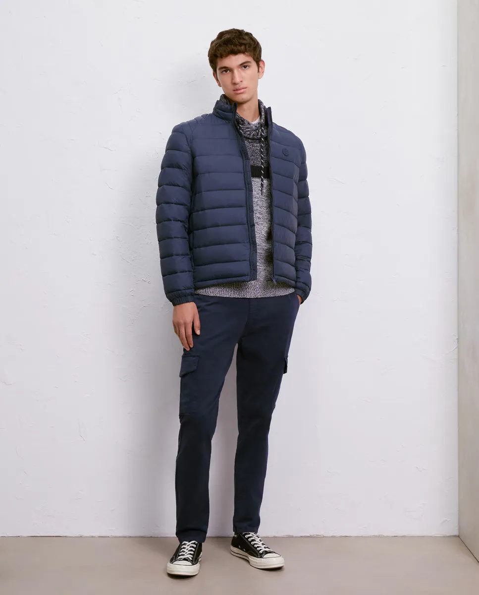 

Мужские узкие хлопковые брюки Garmnet Dye с множеством карманов Easy Wear, темно-синий