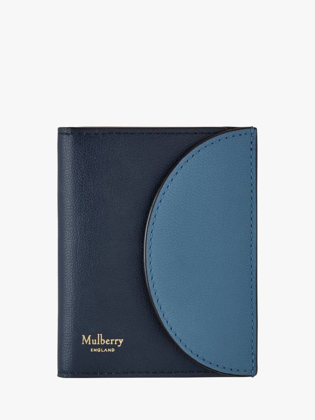 

Кожаный компактный бифолд кошелёк Mulberry, Brighton Blue & Night Sky