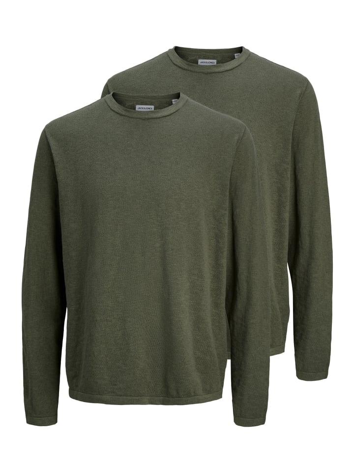 

Jack & Jones Летний свитер пыльно-оливкового цвета