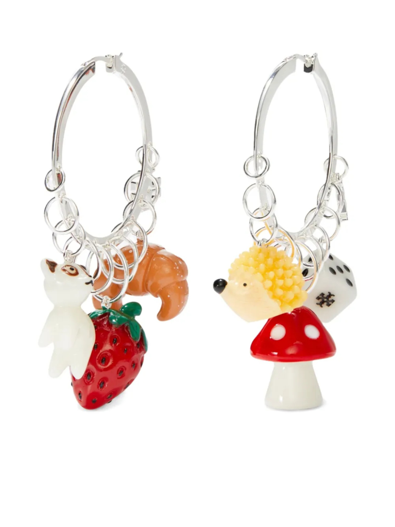 

Tory Burch серьги-кольца Charm, серебряный