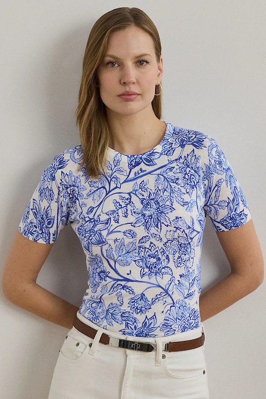 

Льняной свитер Lauren Ralph Lauren, белый