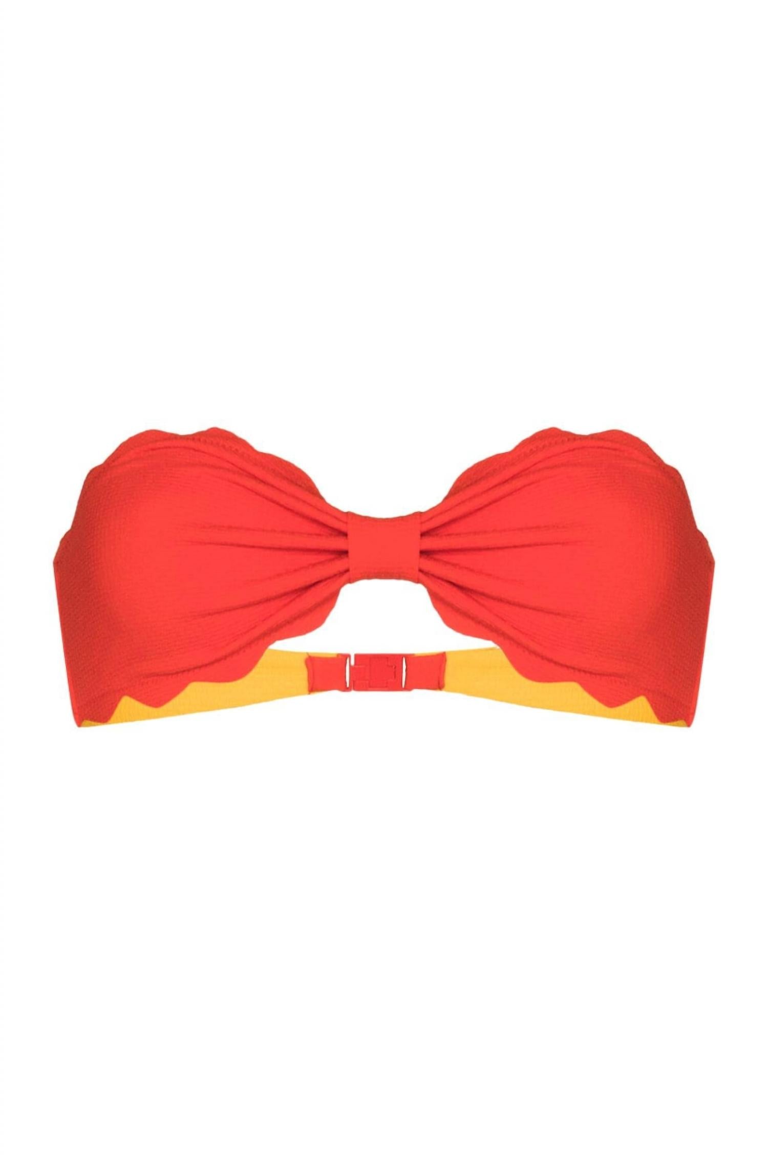 

Женский бикини-топ Antibes в цвете Poppy Red Marysia