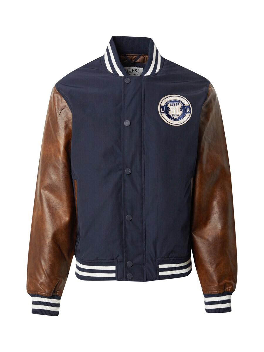 

Кожаная куртка GUESS Between-Season Jacket, темно-синий