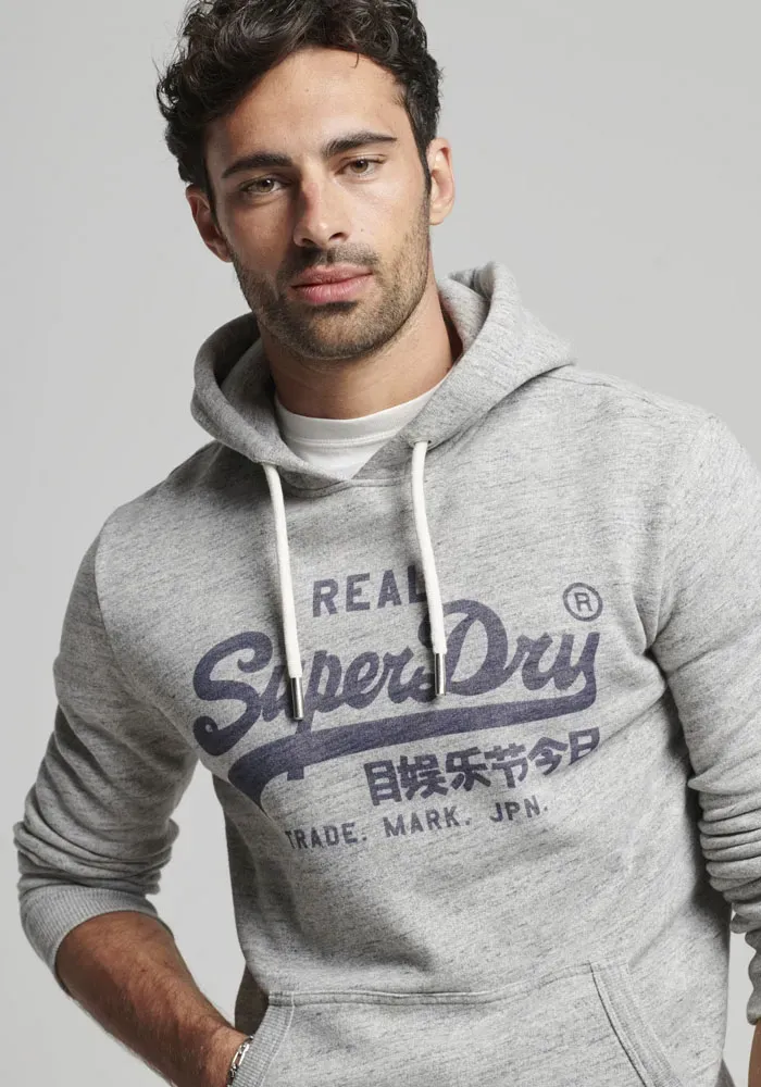 

Толстовка с капюшоном Superdry "VINTAGE VL HOOD", серый