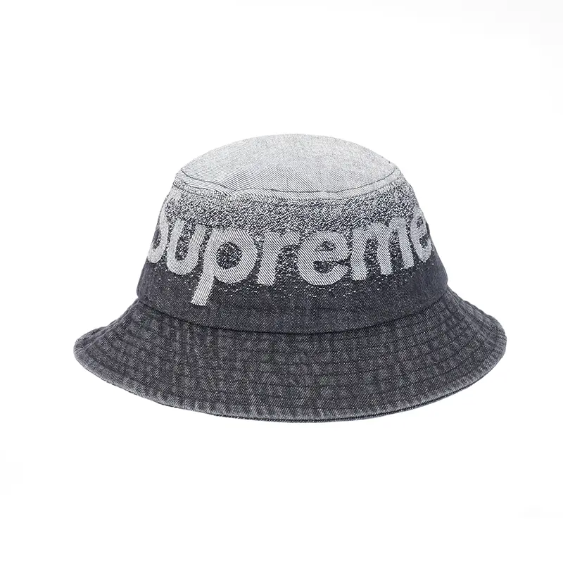 

Supreme Выцветший жаккардовый джинсовый косуха, Black
