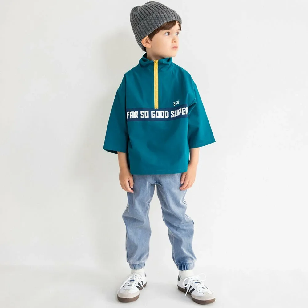 Футболка с рукавами 3/4 и молнией до середины груди [Dry Mesh] Branshes, green — фото 3