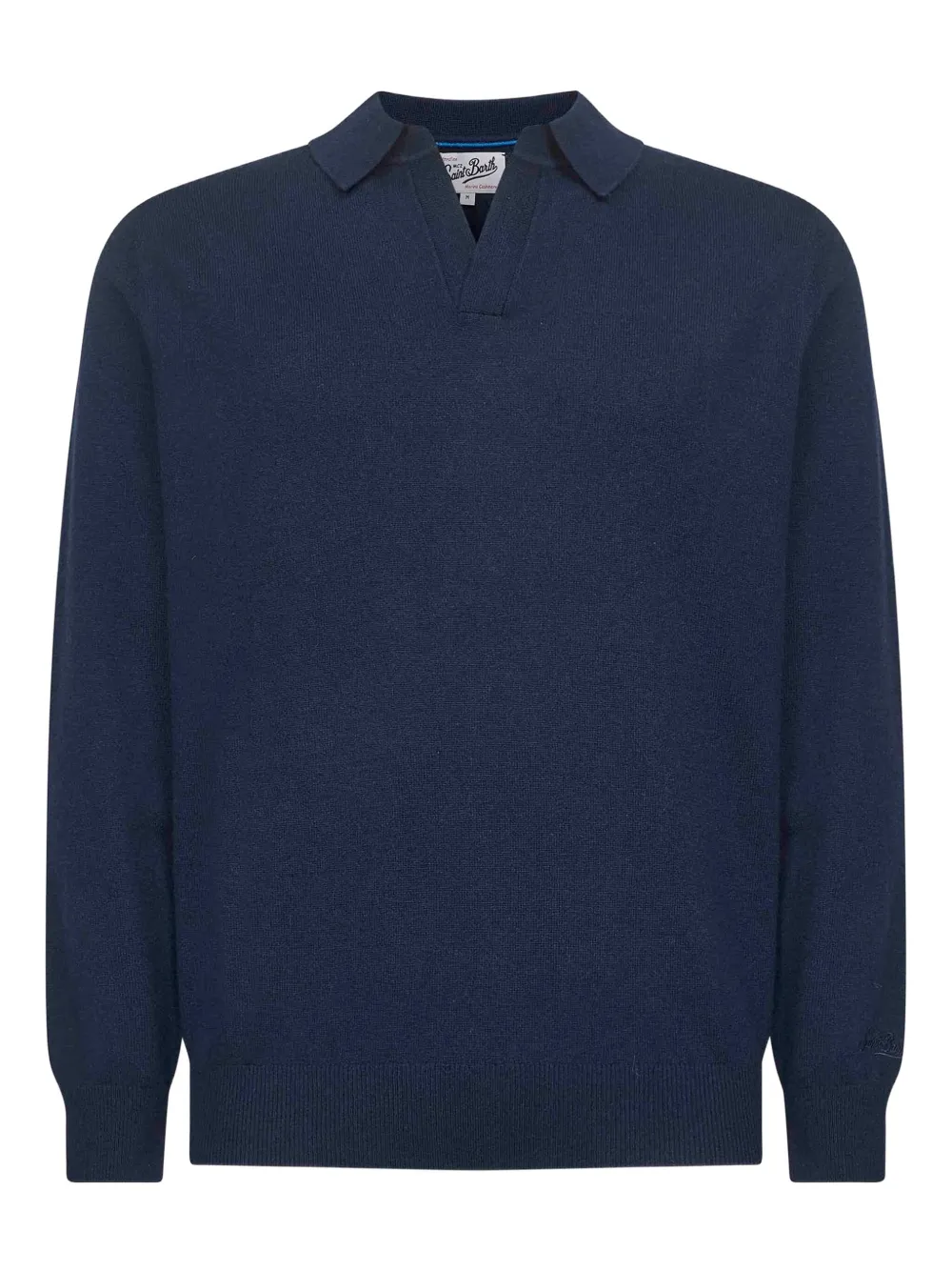 

Рубашка-поло с ребристой вышивкой Mc2 Saint Barth, синий