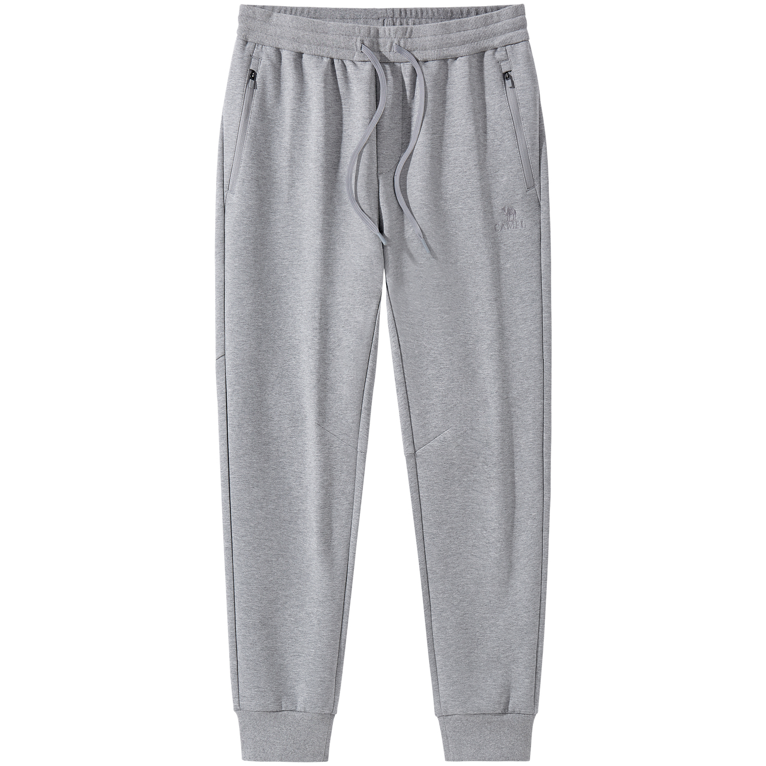 

Однотонные базовые универсальные утепленные спортивные брюки с хлопковой эластичностью и вязаным дизайном Мужские CAMEL, Космический серый