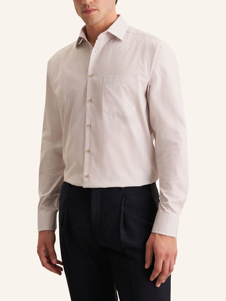 

Seidensticker Рубашка - стандартный крой - бежевый/кремовый/антрацитовый цвет