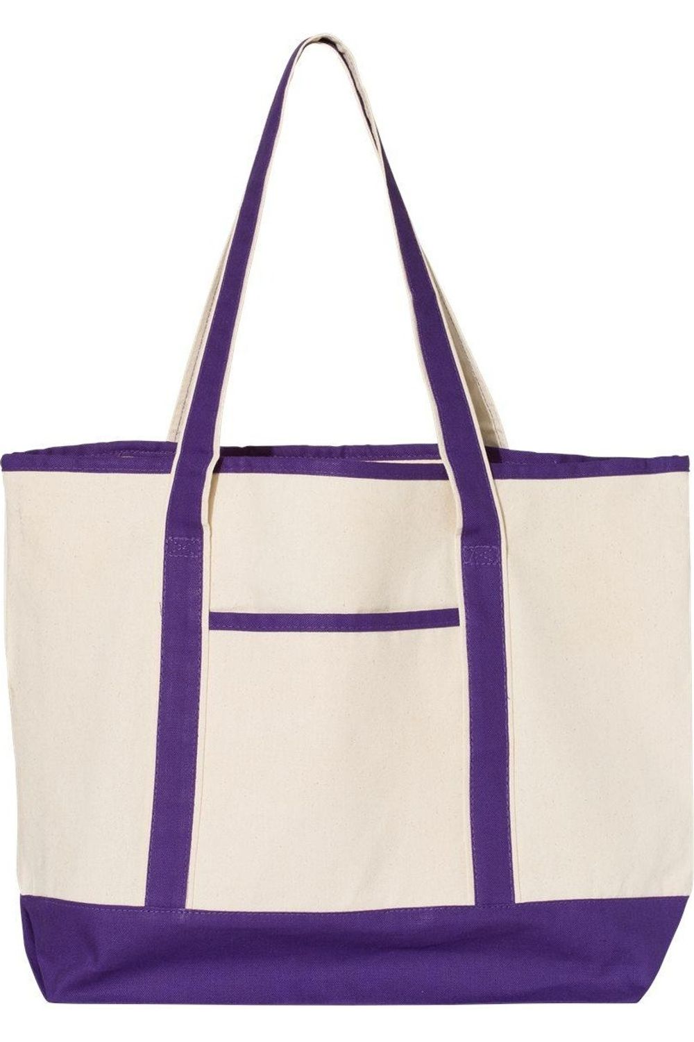 

Q-Tees 34.6L Большая холщовая делюкс сумка-тоут, фиолетовый
