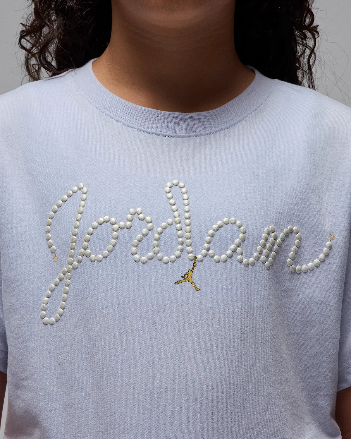 Детская футболка Jordan Big Kids' Pearl, Ghost — фото 4