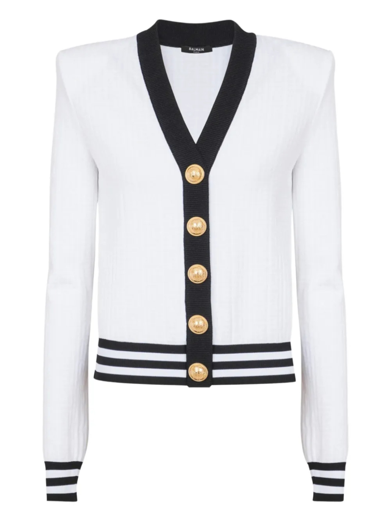 

Balmain кардиган в двух тонах, белый