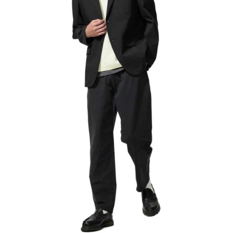 Брюки повседневные SS26 унисекс black, прямые, средней посадки UNIQLO