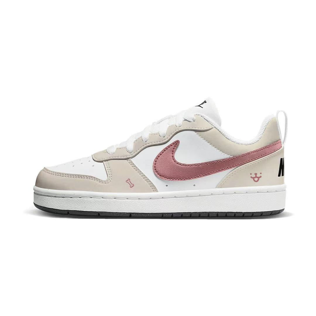 

Кроссовки для скейтбординга Court Borough Cream Apricot Powder Abrasion Resistant Low top Kids' Apricot для подростков Nike, априкот