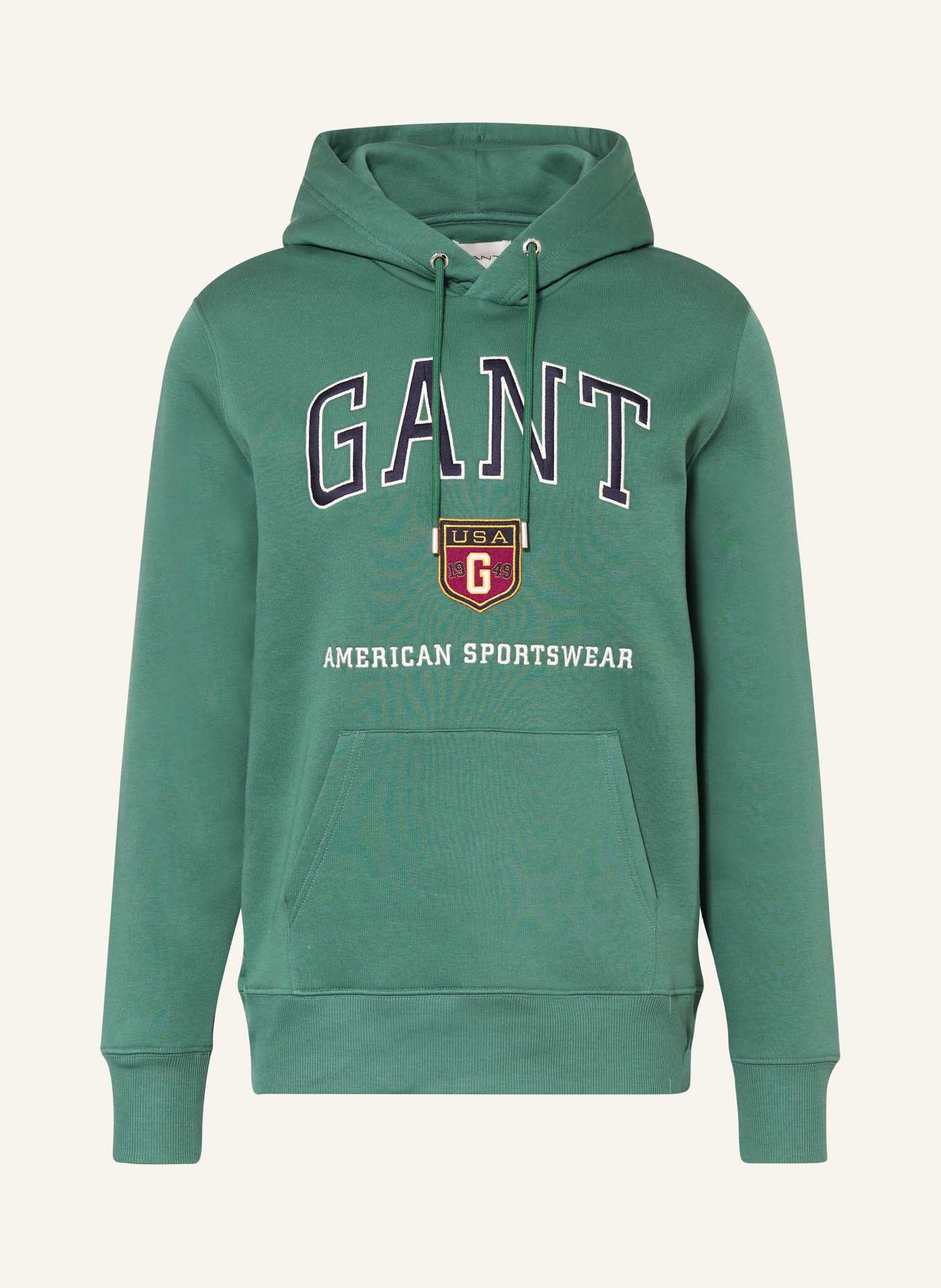 

Толстовка с капюшоном Gant, зеленый