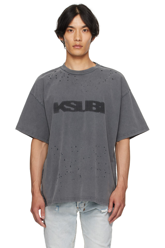 

Взрывной избыток футболка с коротким рукавом Ksubi, цвет rhino