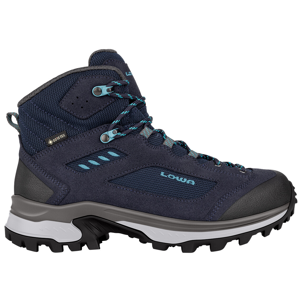 Женские ботинки Lowa Women's Corvara GTX Mid трекинговые на шнуровке, темно-синий